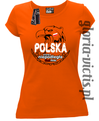 Polska Wielka Niepodległa - Koszulka damska - pomarańczowy