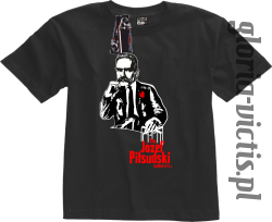 The Józef Piłsudski Modern Style - koszulka dziecięca - czarna