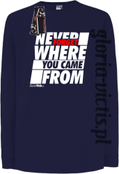 Never Forget Where You Came From - Longsleeve dziecięcy granat