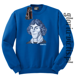 Mikołaj Kopernik Money Design - Bluza męska standard bez kaptura niebieska 