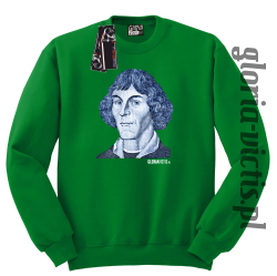 Mikołaj Kopernik Money Design - Bluza męska standard bez kaptura zielona 