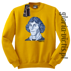 Mikołaj Kopernik Money Design - Bluza męska standard bez kaptura żółta 