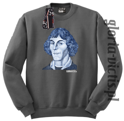 Mikołaj Kopernik Money Design - Bluza męska standard bez kaptura szara 