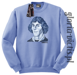 Mikołaj Kopernik Money Design - Bluza męska standard bez kaptura błękit 