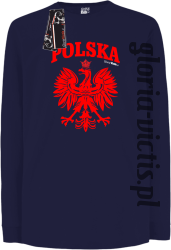 POLSKA herb Polski standard - granatowy