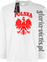 POLSKA herb Polski standard - biały