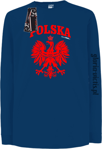 POLSKA herb Polski standard - niebieski