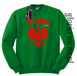 POLSKA herb Polski standard - bluza męska standard bez kaptura - zielony