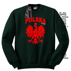 POLSKA herb Polski standard - bluza męska standard bez kaptura - butelkowy