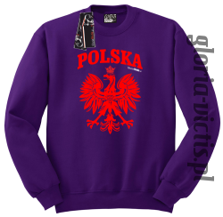 POLSKA herb Polski standard - bluza męska standard bez kaptura - fioletowy