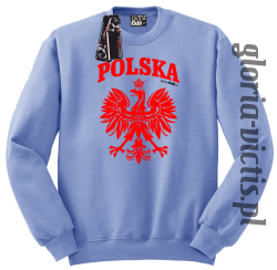 POLSKA herb Polski standard - bluza męska standard bez kaptura - błękitny