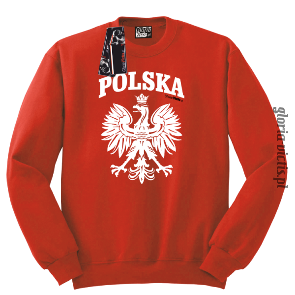 POLSKA herb Polski standard - bluza męska standard bez kaptura - czerwony