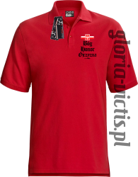 Bóg Honor Ojczyzna - Koszulka męska Polo czerwona 