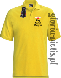 Bóg Honor Ojczyzna - Koszulka męska Polo żółta 