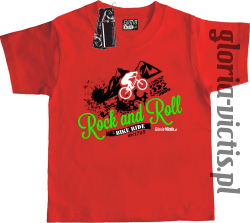 Rock and Roll Bike Ride EST 1765 - Koszulka dziecięca - czerwony