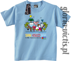 San Escobar Diplomatic Country - Koszulka dziecięca - błękitny