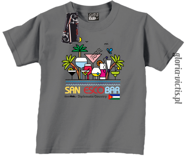 San Escobar Diplomatic Country - Koszulka dziecięca - szary